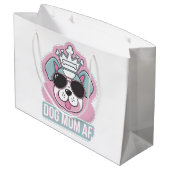 Mama AF - Funny Hund Mama Design Große Geschenktüte (Rückseite Schrägansicht)