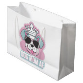 Mama AF - Funny Hund Mama Design Große Geschenktüte (Vorderseite Schrägansicht)