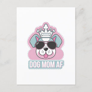Mama AF - Funny Hund Mama Design Postkarte