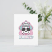 Mama AF - Funny Hund Mama Design Postkarte (Stehend Vorderseite)