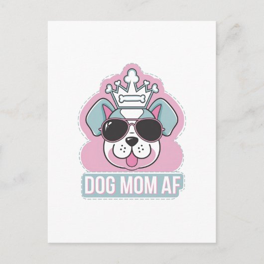 Mama AF - Funny Hund Mama Design Postkarte (Vorderseite)