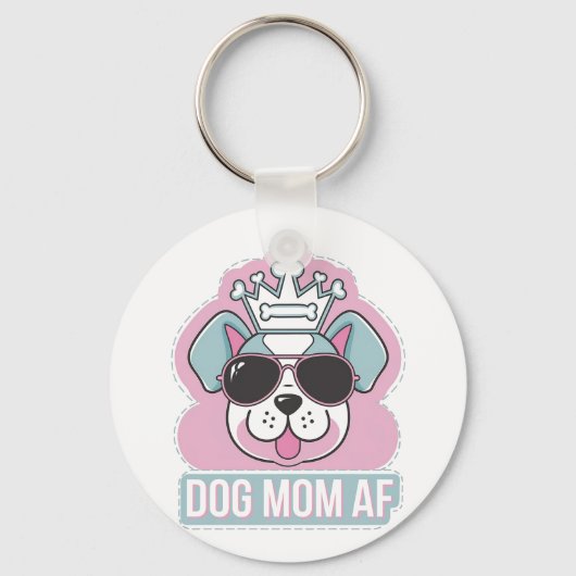 Mama AF - Funny Hund Mama Design Schlüsselanhänger (Vorderseite)