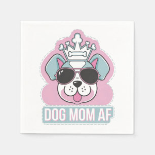 Mama AF - Funny Hund Mama Design Serviette