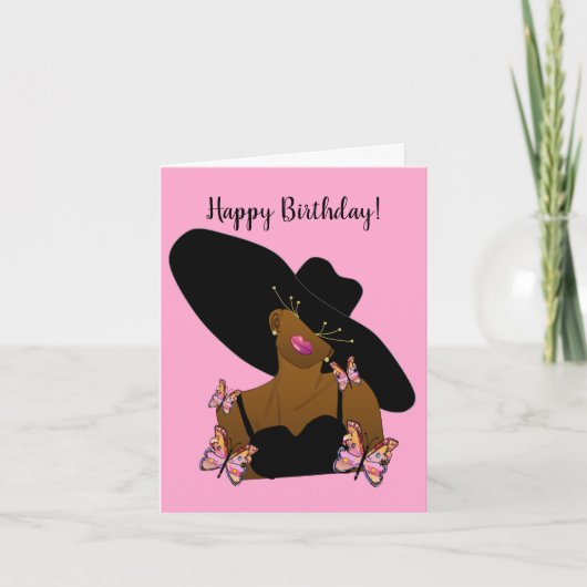 Mama African American Happy Birthday Card Karte (Vorderseite)