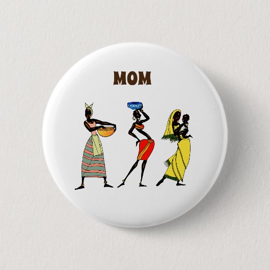 Mama African Print Button (Vorderseite)