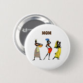 Mama African Print Button (Vorne & Hinten)
