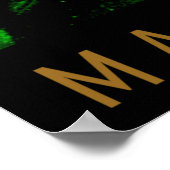 Mama Afro Africa Map Reggae Art Print Poster (Ecke)