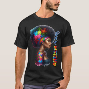 Mama Afro Autismus Bewusstsein Mama Black Autism M T-Shirt