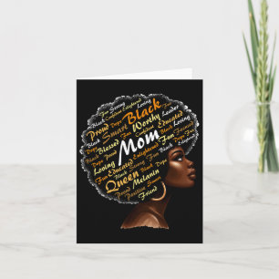 Mama Afro Women Black History Mont Blm Melanin Mot Karte