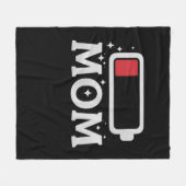 Mama Akku wenig müde lustige Muttertag Fleecedecke (Vorderseite (Horizontal))