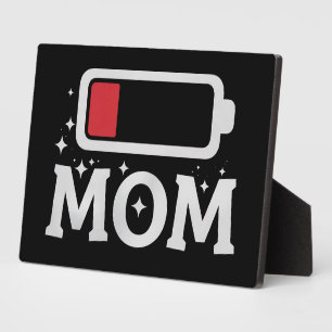 Mama Akku wenig müde lustige Muttertag Fotoplatte