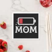 Mama Akku wenig müde lustige Muttertag Serviette (Beispiel)
