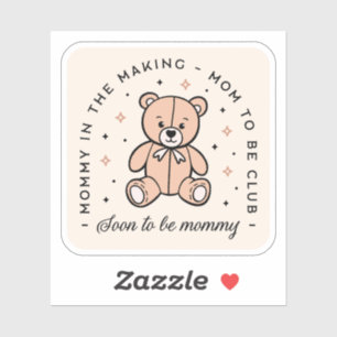 Mama als Clubmottenkern-beige-Ästhetik Aufkleber