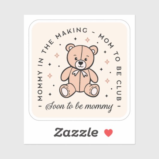 Mama als Clubmottenkern-beige-Ästhetik Aufkleber (Blatt)