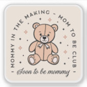 Mama als Clubmottenkern-beige-Ästhetik Aufkleber (Vorderseite)