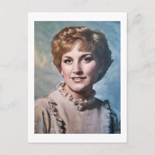 Mama als Computer-Impasto-Ölgemälde  Postkarte (Vorderseite)