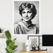 Mama als Computerskizzezeichnung Poster (Heimbüro)