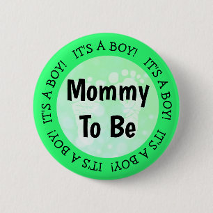 Mama als Green Baby Shooter Button
