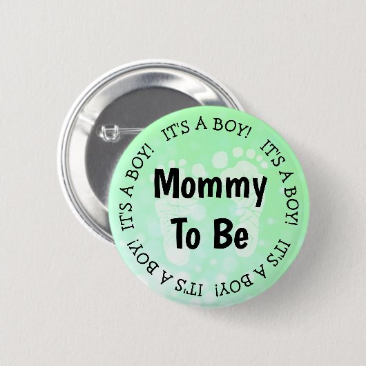 Mama als Green Baby Shooter Button (Vorne & Hinten)