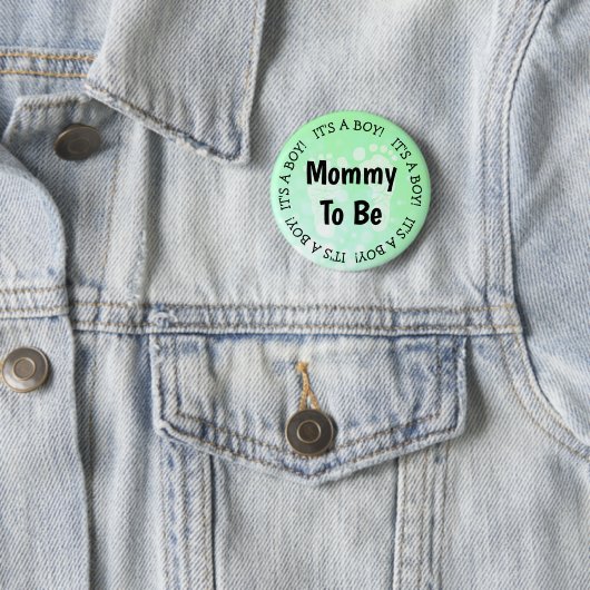 Mama als Green Baby Shooter Button (Beispiel)