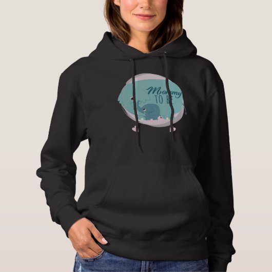 Mama als haarloser Elefant Hoodie (Vorderseite)