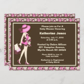 Mama als Kinderdusche Einladung (Vorne/Hinten)