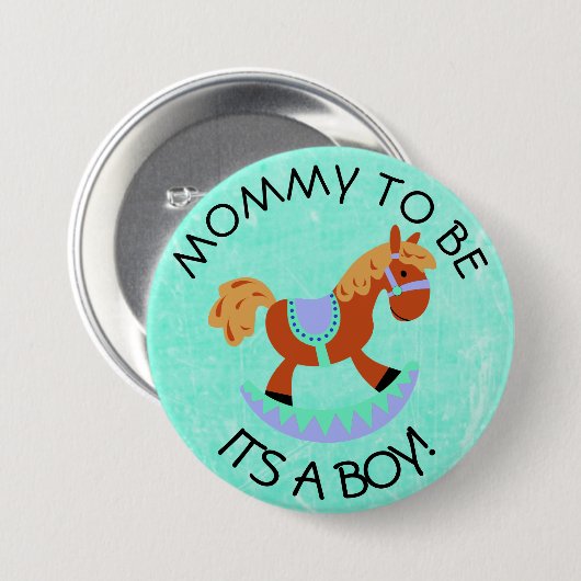 Mama als Rocker Baby Shooter Button (Vorne & Hinten)