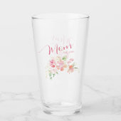 Mama als Wasserfarbe für Rosa Blütenfarbe Glas (Vorderseite)