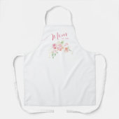 Mama als Wasserfarbe für Rosa Blütenfarbe Schürze (Vorderseite)