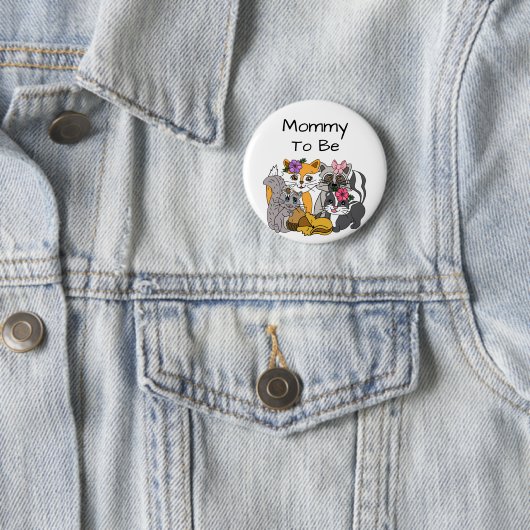 Mama als Woodland Forest Animals Baby Dusche Button (Beispiel)