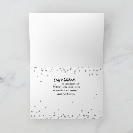 Mama, Altersruhegeld Schwarz mit Silber Karte (Innenseite)