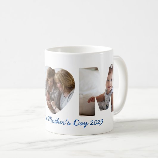 Mama am ersten Muttertag Foto Kaffeetasse (VorderseiteRechts)