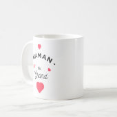 Mama am großen Herzen Kaffeetasse (Vorderseite Links)