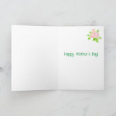 Mama am Muttertag mit Rosenknospe-Karte Karte (Innenseite)