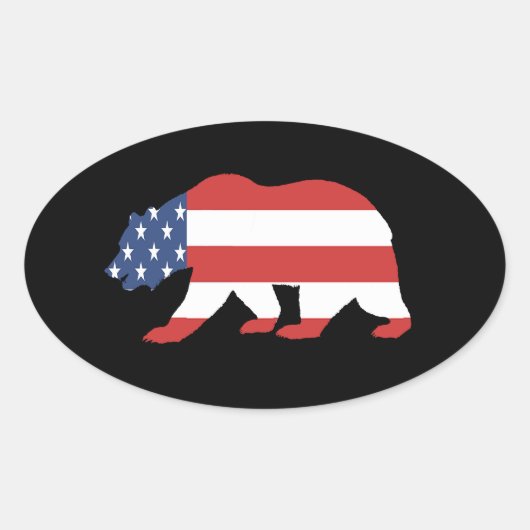 Mama America Ovaler Aufkleber (Vorderseite)