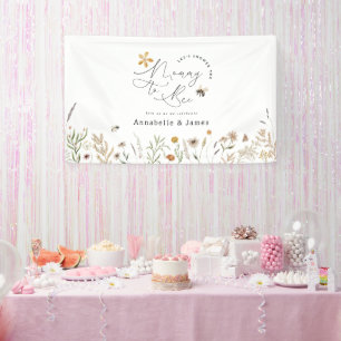 Mama an Bee Boho Wildflower Biene Thema Verlobung Banner