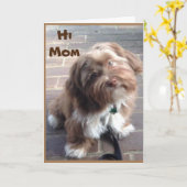 **MAMA** AN IHREM GEBURTSTAG VON JUNGEN KINDERN KARTE (Gelbe Blume)