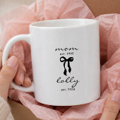 Mama an Lolly Mug Pink Bow Stripes Kaffeetasse
