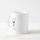 Mama an Mimi Mug Rosa Bogen Streifen Kaffeetasse (Vorderseite Links)