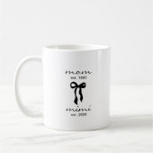 Mama an Mimi Mug Rosa Bogen Streifen Kaffeetasse (Links)