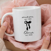 Mama an Oma Tasse Rosa Bogen Streifen