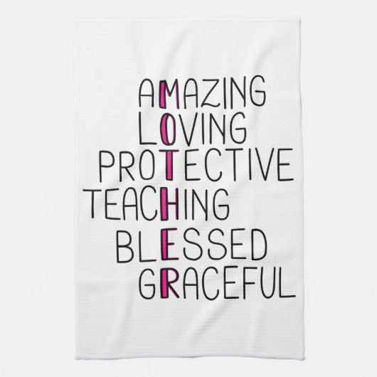 Mama Anagram Phantastisch lieben Schutzmutter Geschirrtuch (Vertikal)