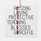 Mama Anagram Phantastisch lieben Schutzmutter Keramikornament (Rückseite)