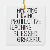 Mama Anagram Phantastisch lieben Schutzmutter Keramikornament (Vorderseite)