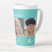 Mama Angels Collage Foto Türkis Weiße Flora Milchtasse (Rechte Ecke)