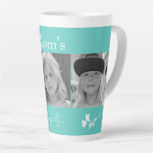 Mama Angels Collage Foto Türkis Weiße Flora Milchtasse (Rechte Ecke)