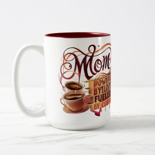 Mama — angetrieben durch Liebe, angetrieben durch Zweifarbige Tasse (Links)