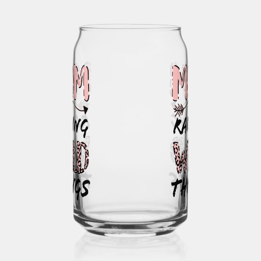 Mama Anheben wilder Dinge Zitat Funny Leopard Prin Dosenglas (Links)