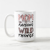 Mama Anheben wilder Dinge Zitat Funny Leopard Prin Kaffeetasse (Links)