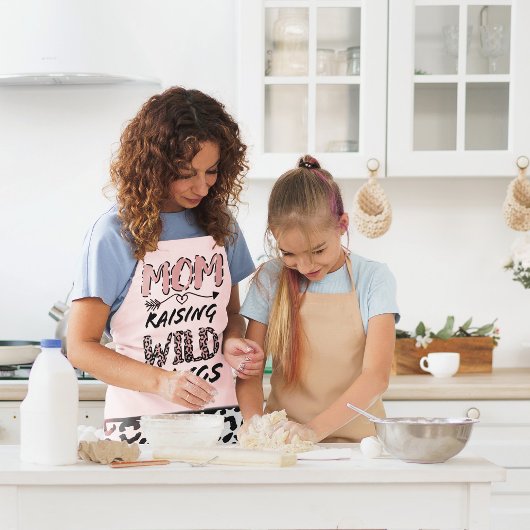 Mama Anheben wilder Dinge Zitat Funny Leopard Prin Schürze